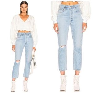 Agolde‎ Riley High Rise Straight Crop Jeans